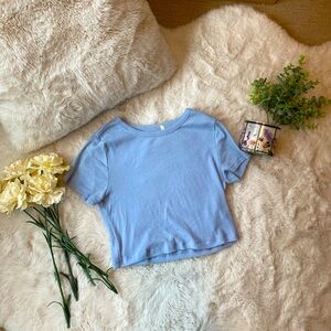 Blue PacSun cropped T shirt in small.